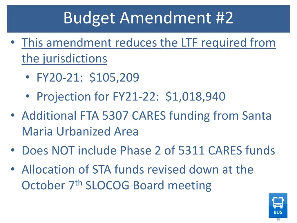 budget amendment 2