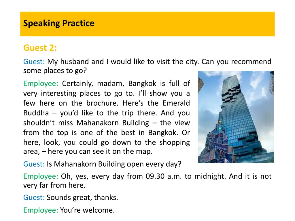 speaking practice 2