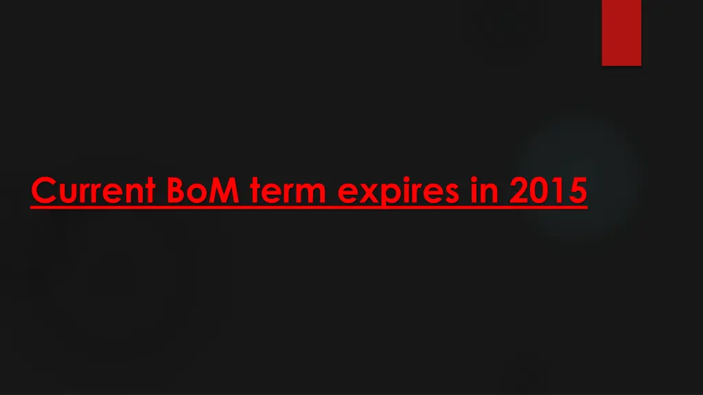 current bom term expires in 2015