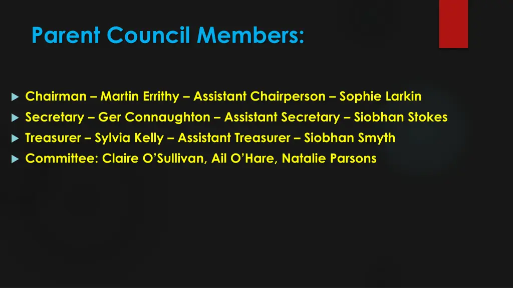 parent council members