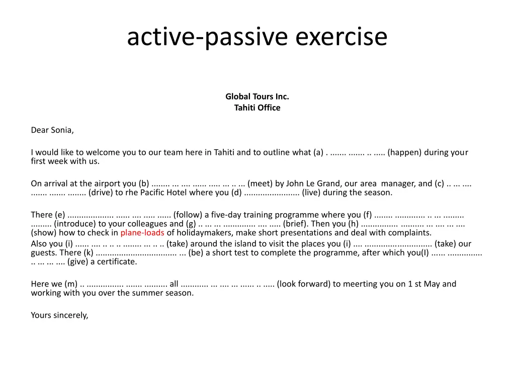 active passive exercise