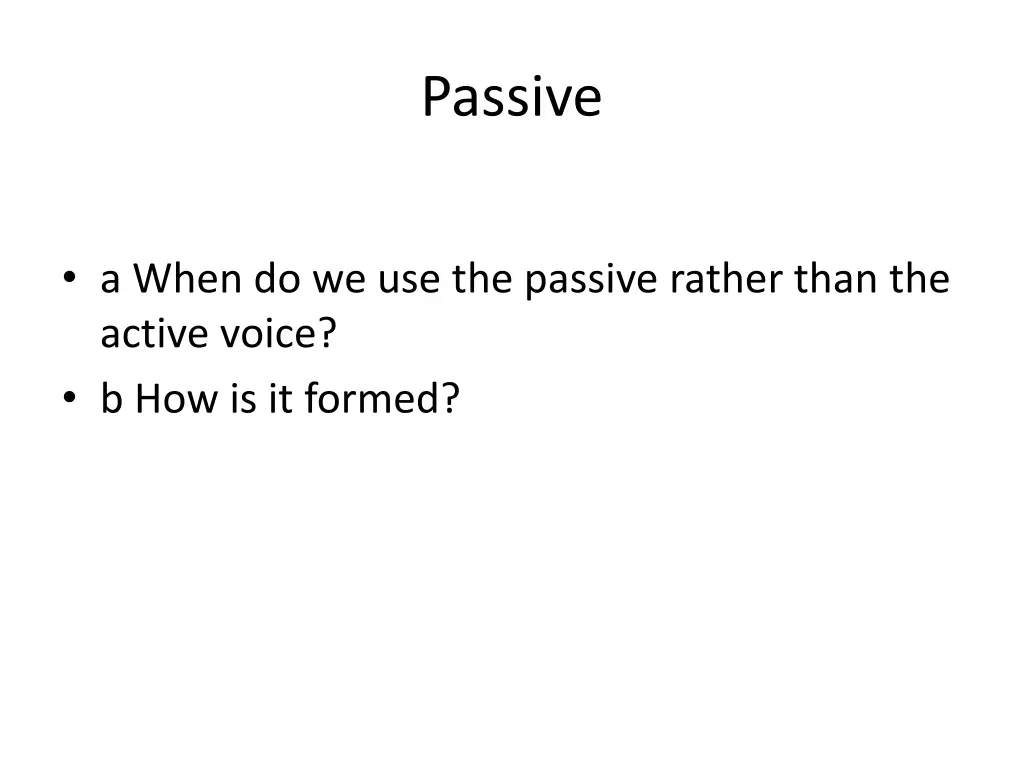 passive