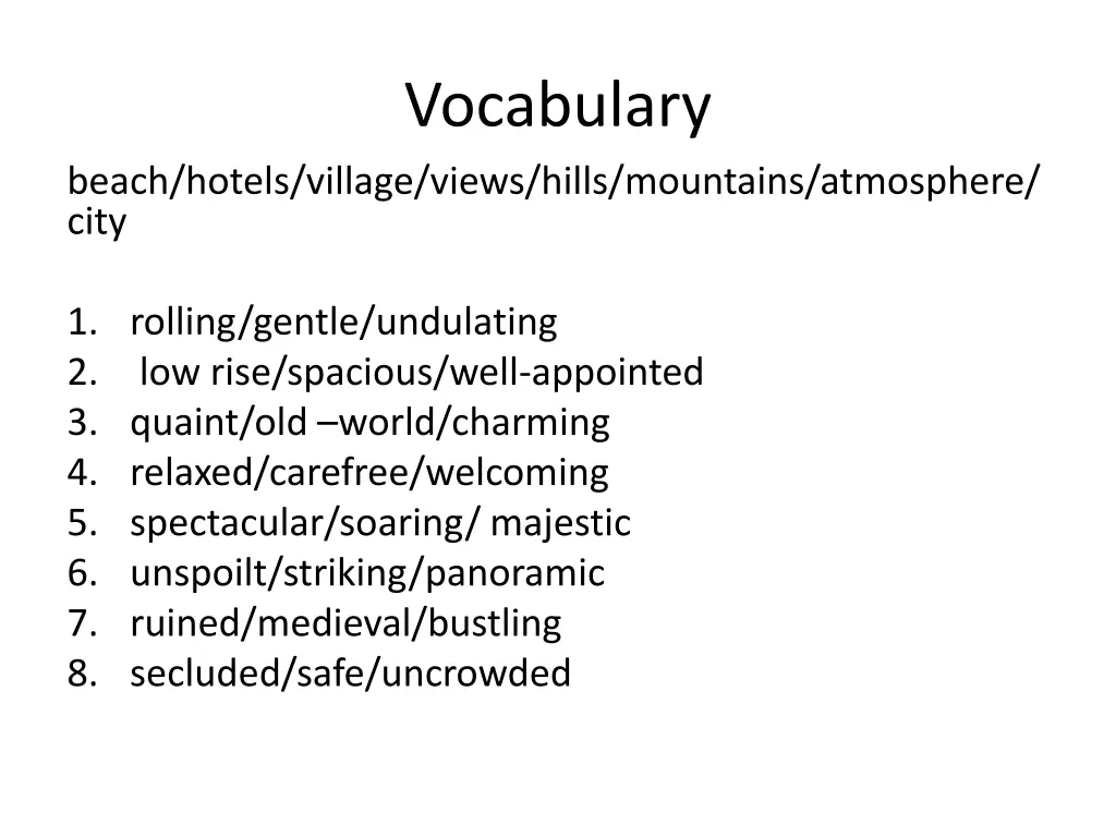 vocabulary