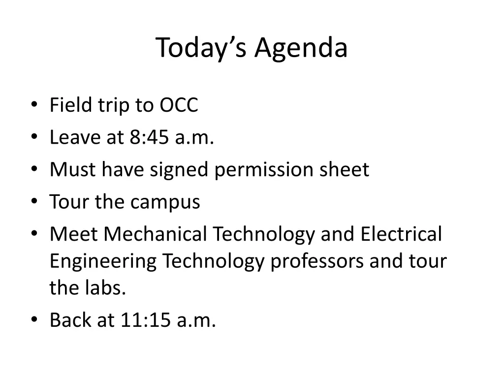 today s agenda 1