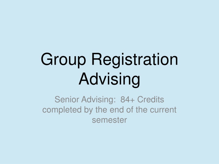 group registration advising