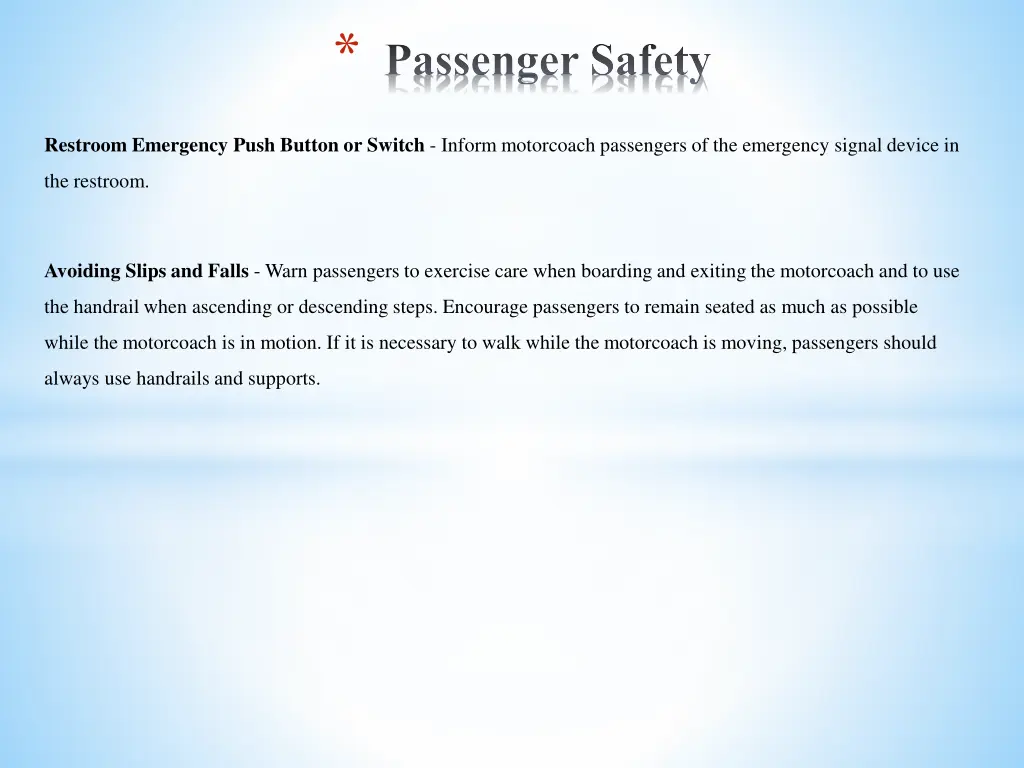 passenger safety 1