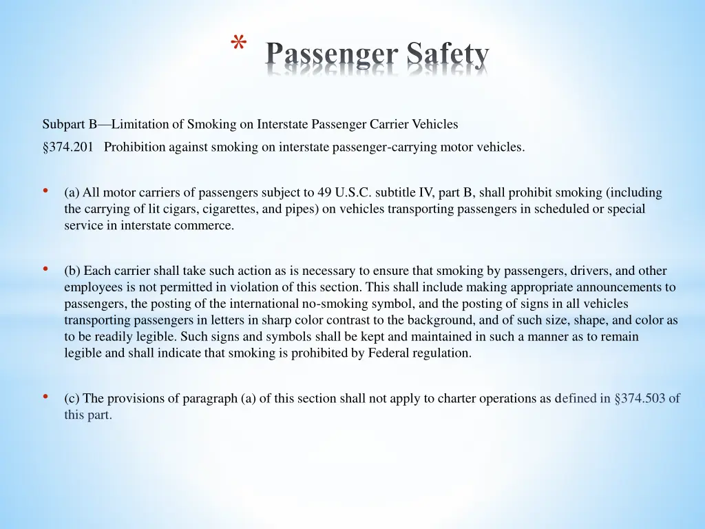 passenger safety 5