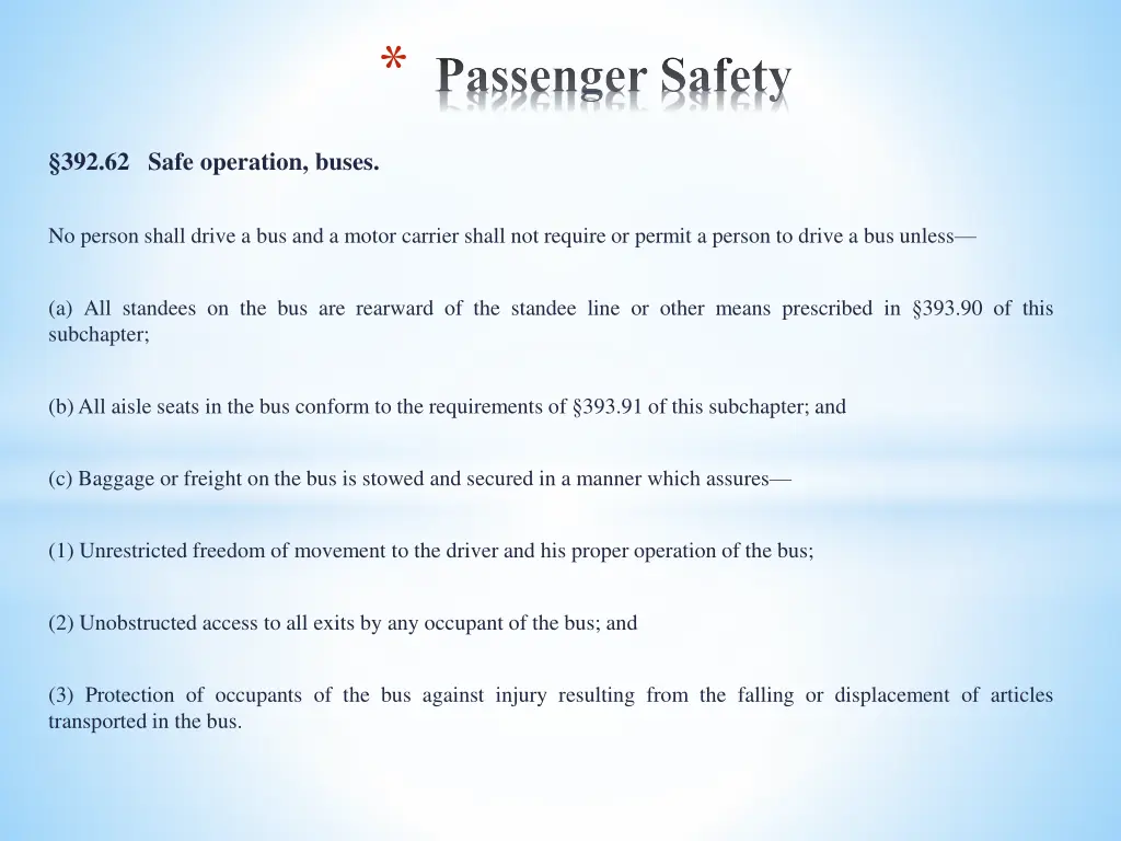 passenger safety 7