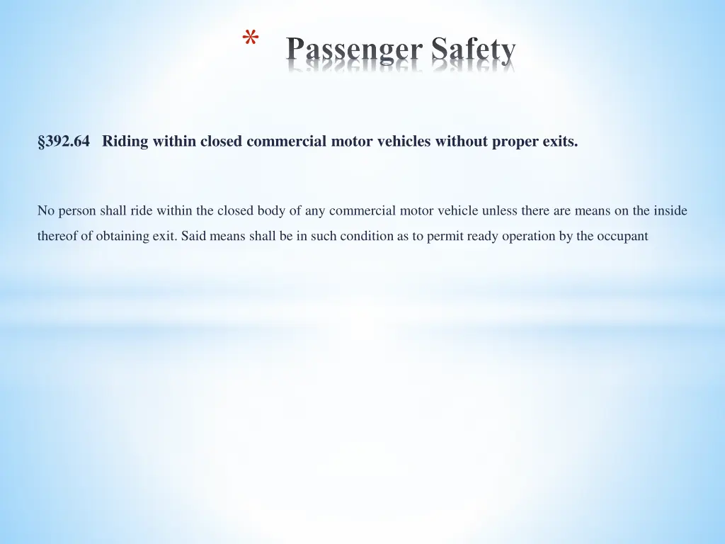 passenger safety 8