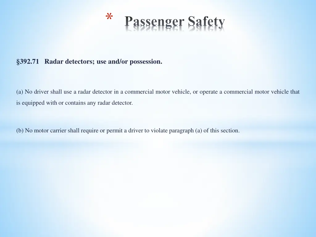 passenger safety 9