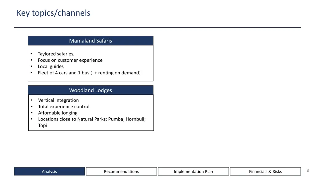 key topics channels