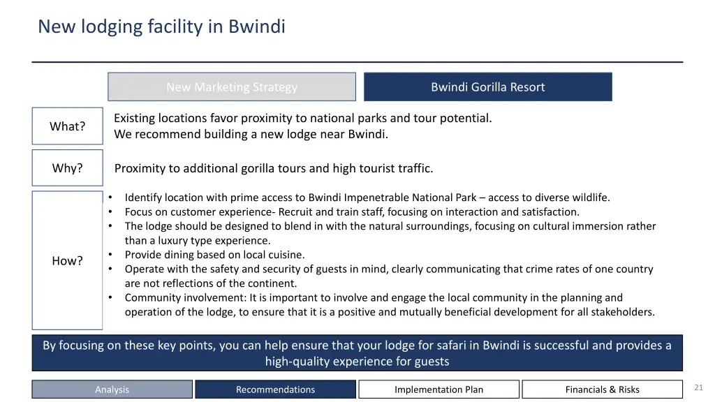 new lodging facility in bwindi