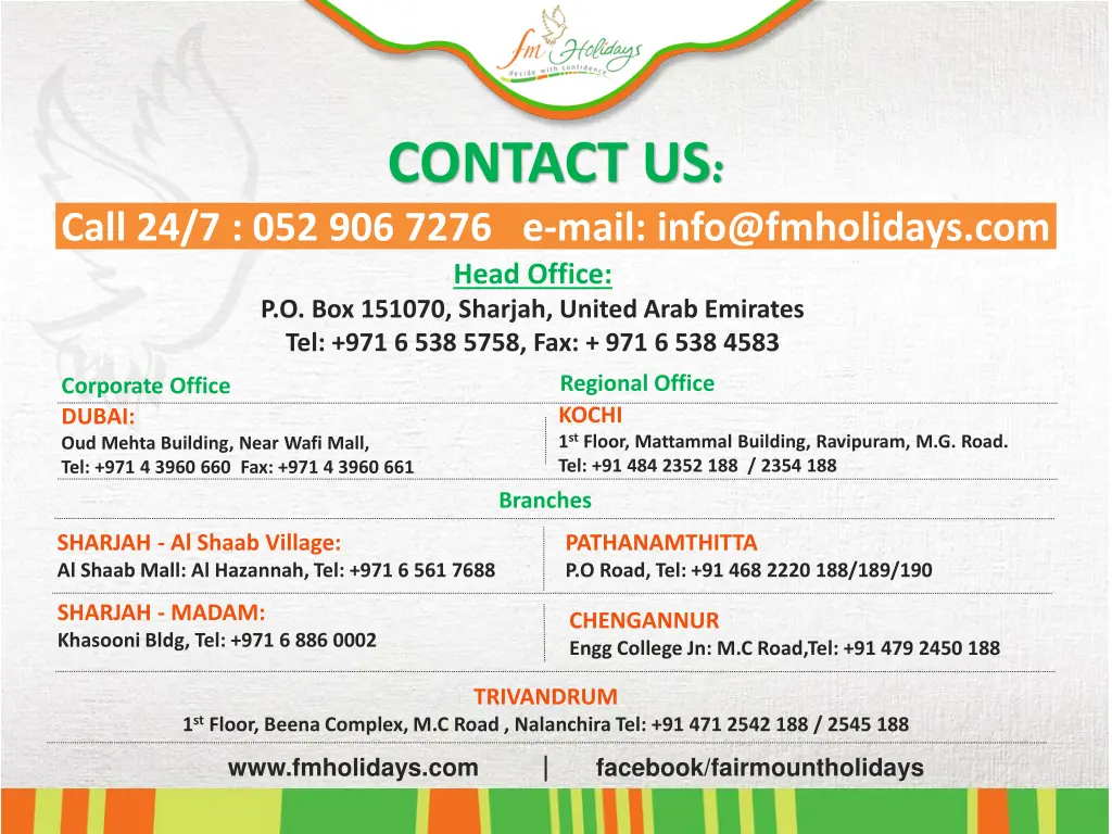 contact us