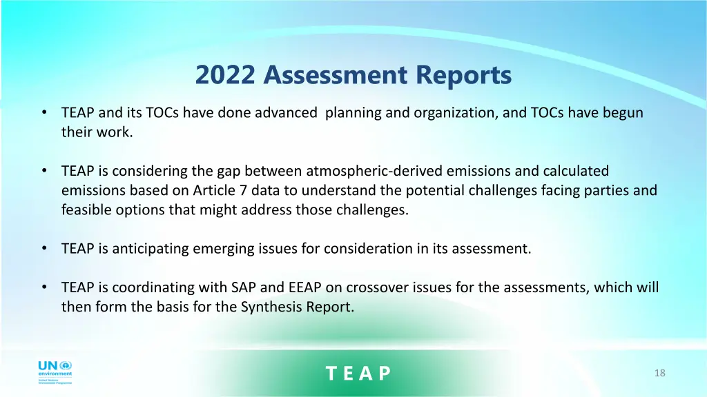 2022 assessment reports