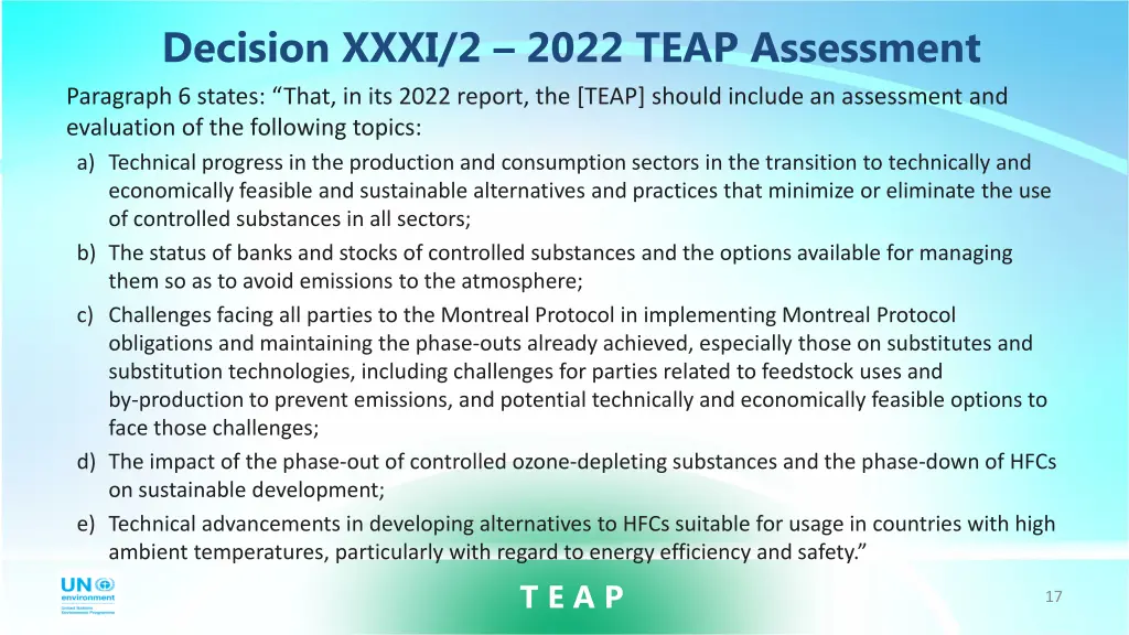 decision xxxi 2 2022 teap assessment paragraph