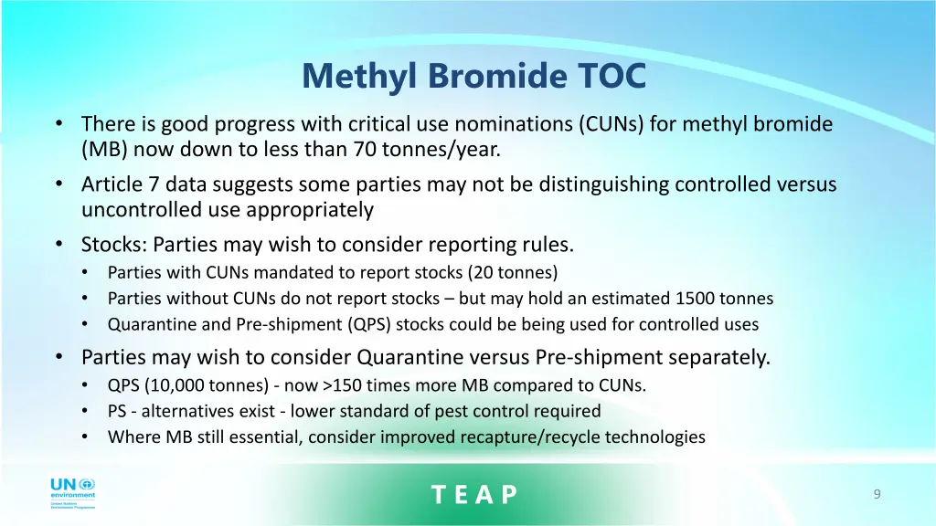 methyl bromide toc