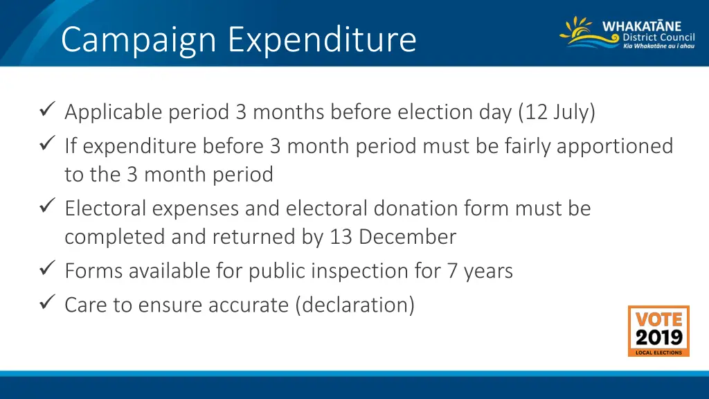 campaign expenditure 1