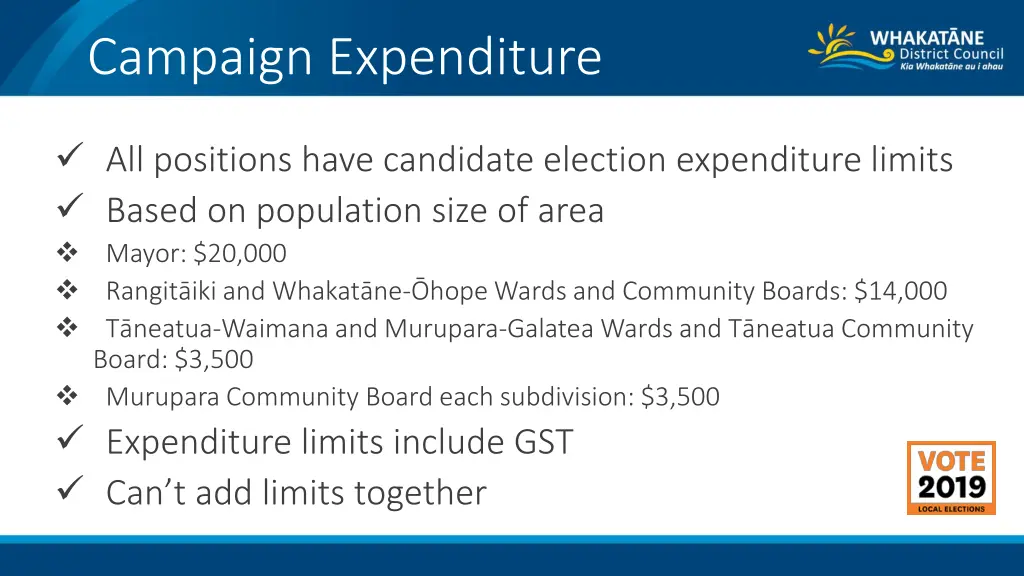 campaign expenditure