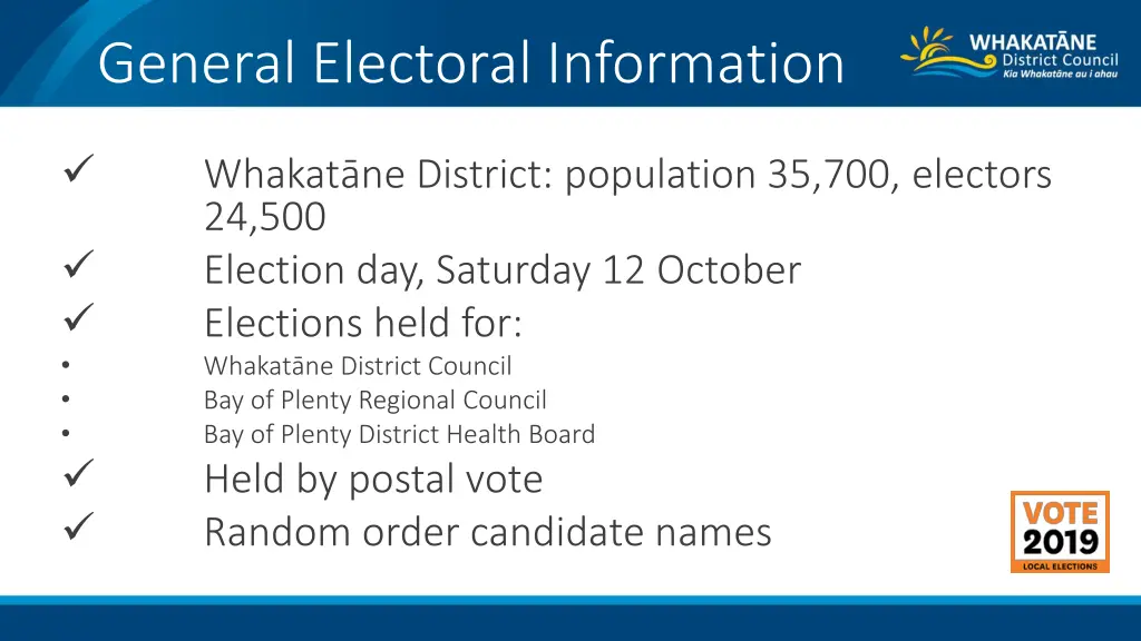 general electoral information