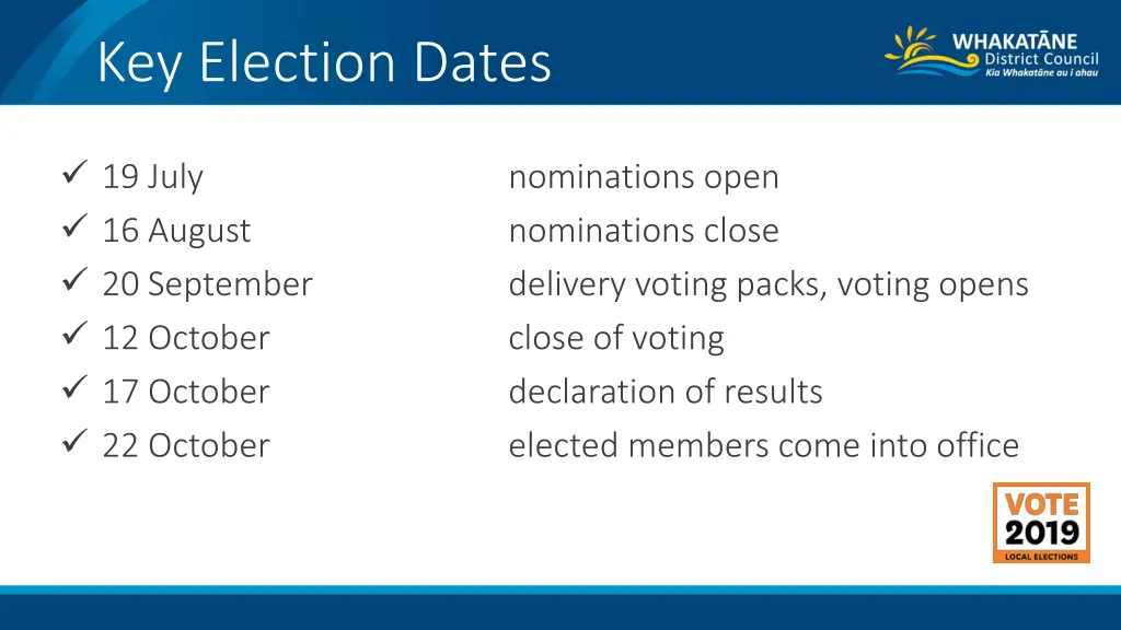 key election dates