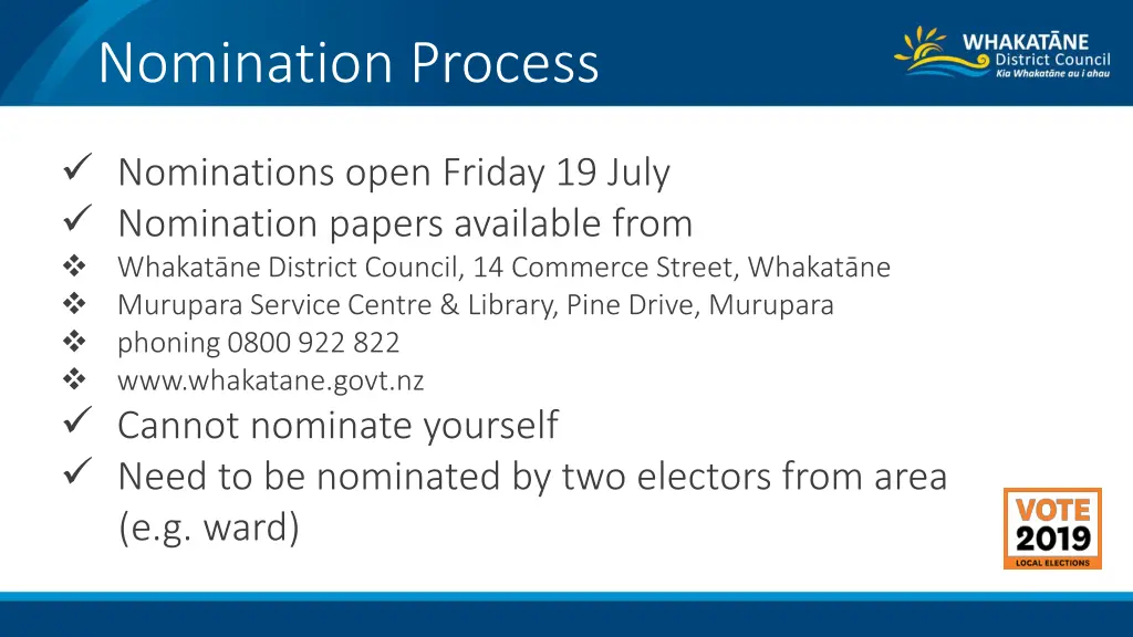 nomination process