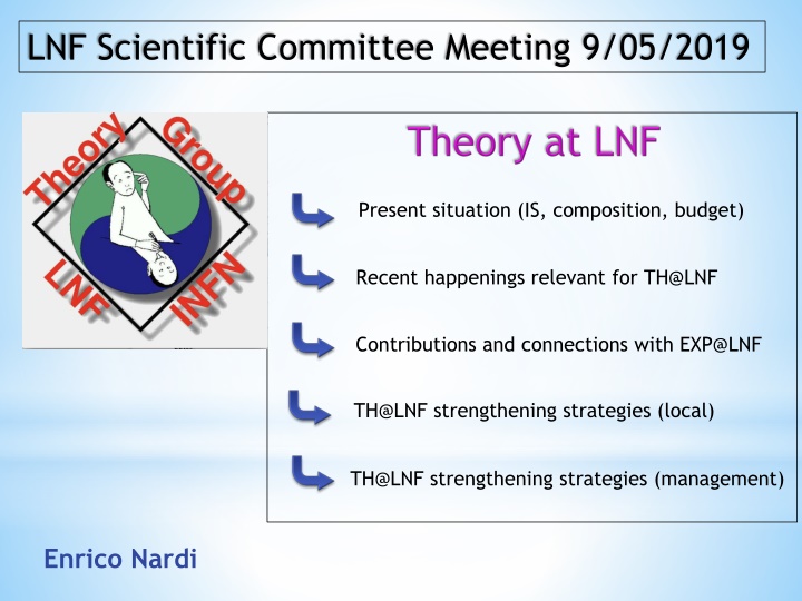 lnf scientific committee meeting 9 05 2019