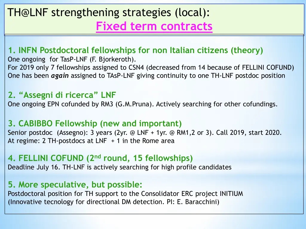 th@lnf strengthening strategies local fixed term