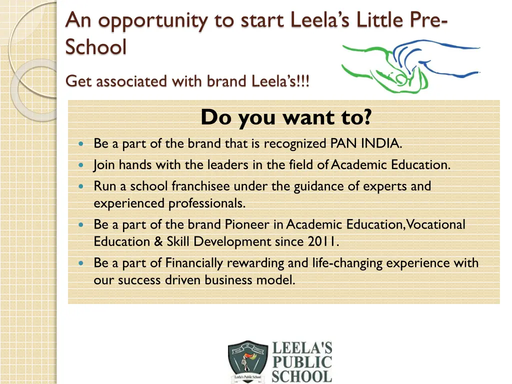 an opportunity to start leela s little pre school 2