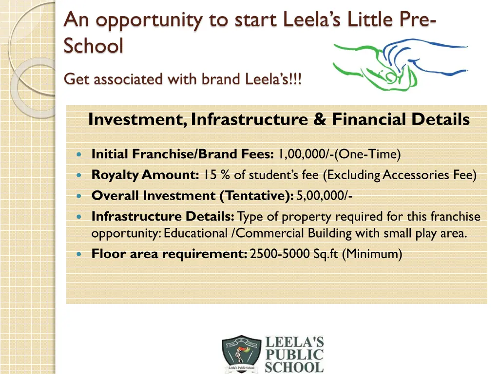 an opportunity to start leela s little pre school 4