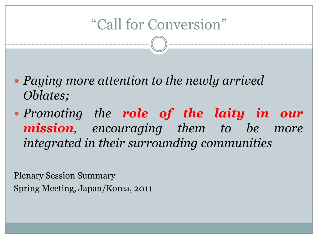 call for conversion