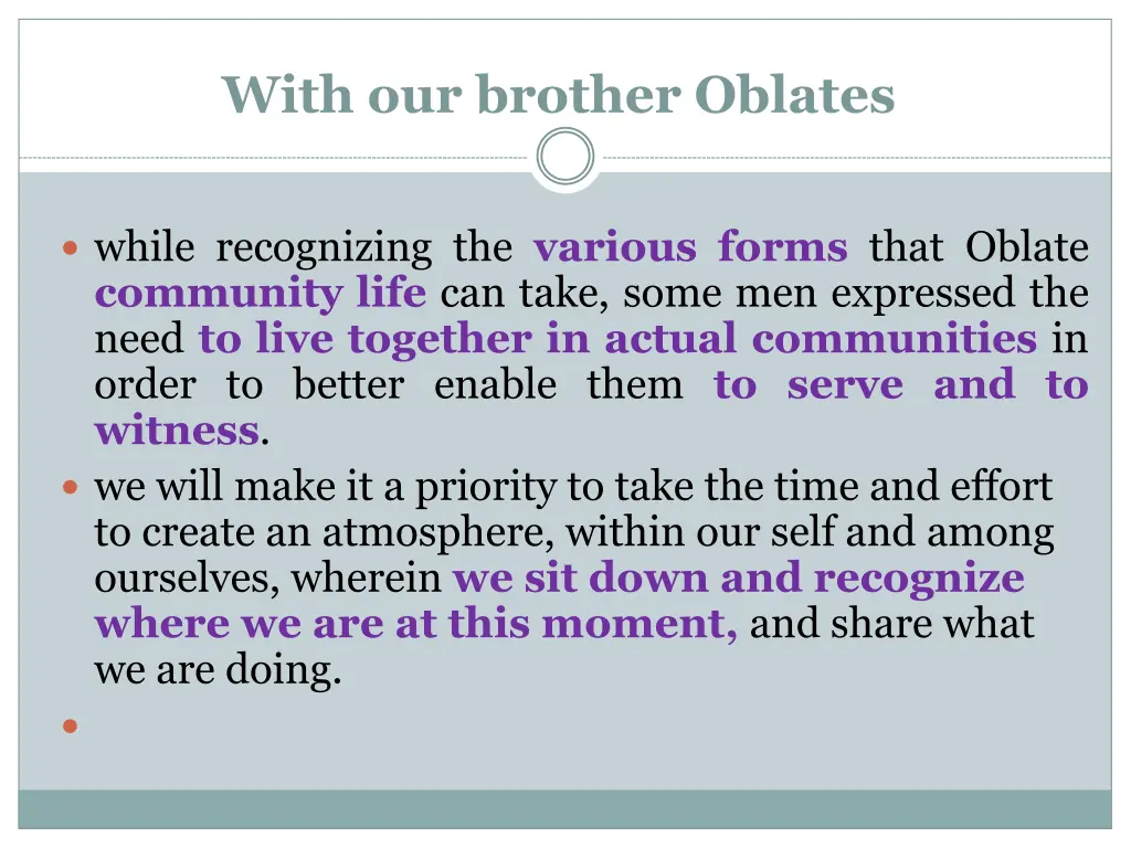 with our brother oblates