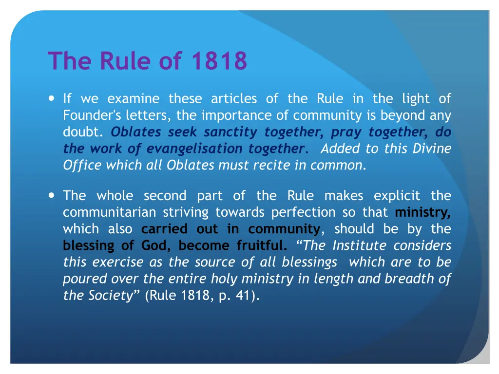 the rule of 1818