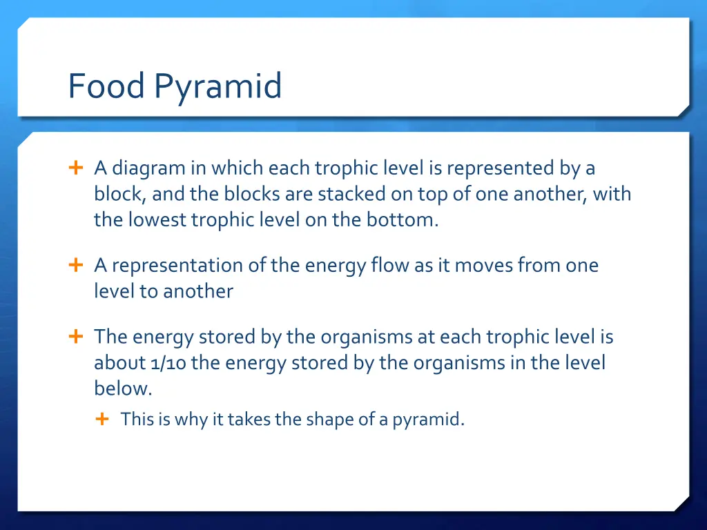 food pyramid