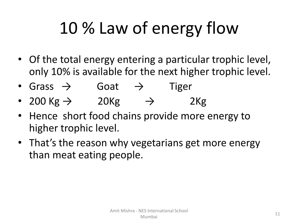 10 law of energy flow