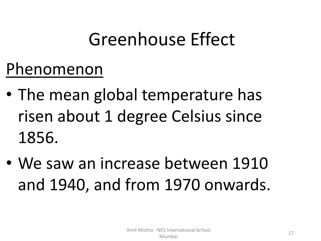 greenhouse effect