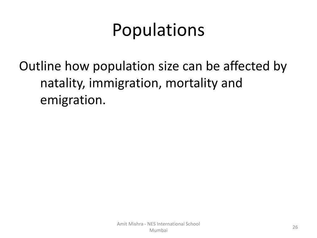 populations