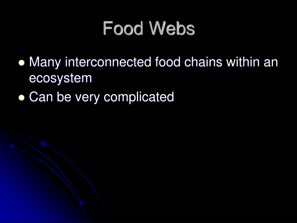 food webs