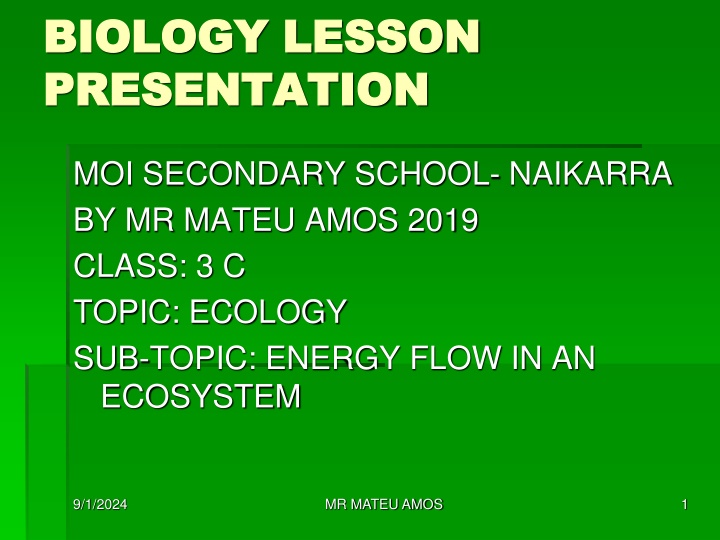 biology lesson biology lesson presentation