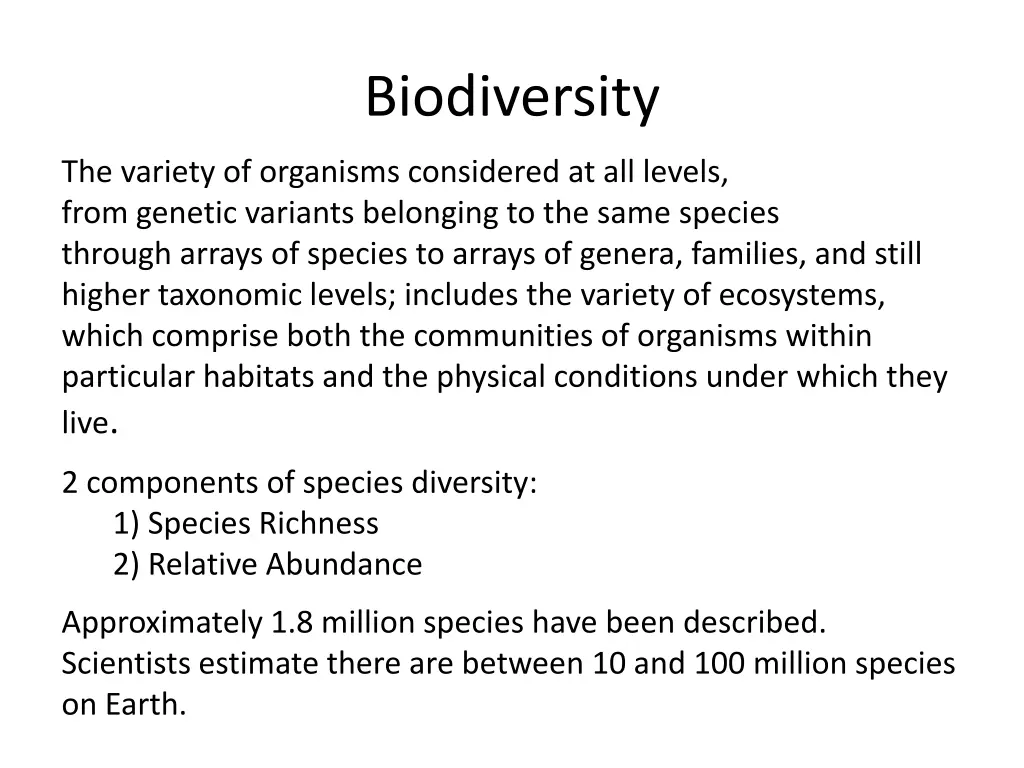 biodiversity