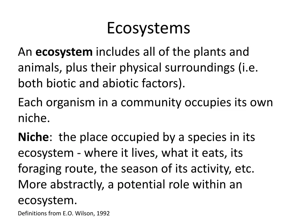 ecosystems