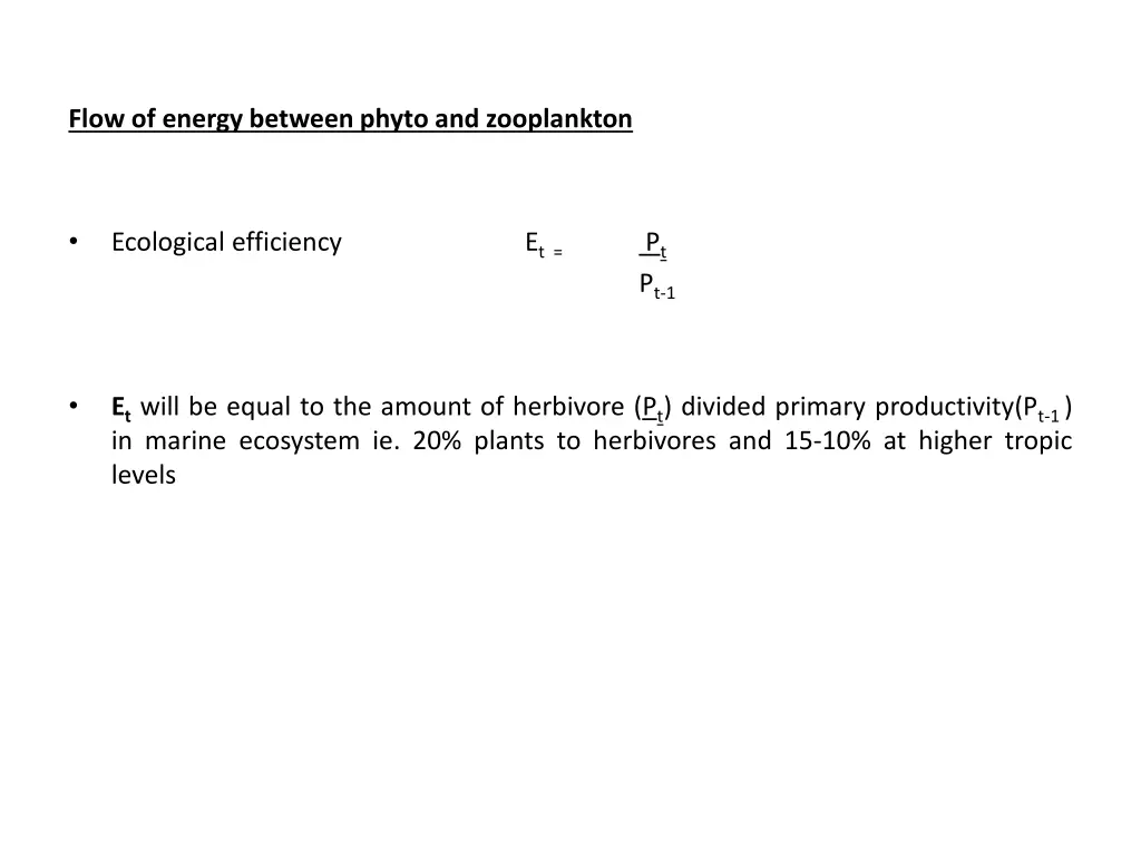 flow of energy between phyto and zooplankton