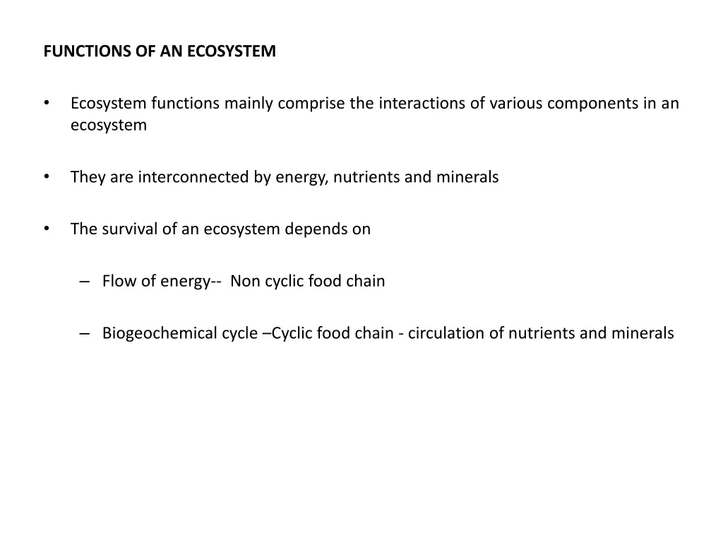 functions of an ecosystem 1