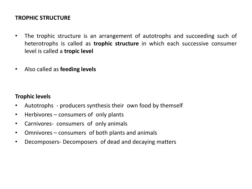 trophic structure