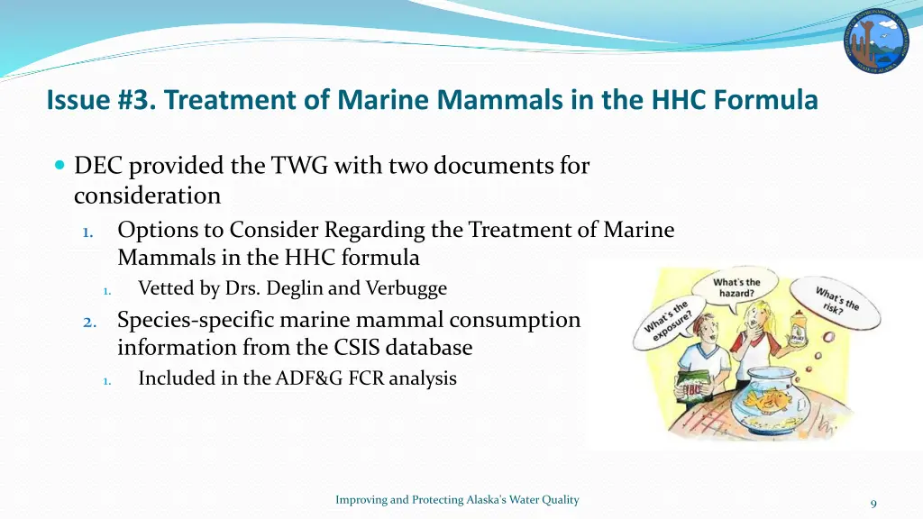 issue 3 treatment of marine mammals