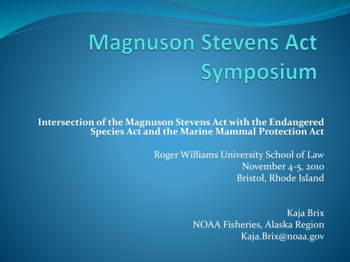 intersection of the magnuson stevens act with