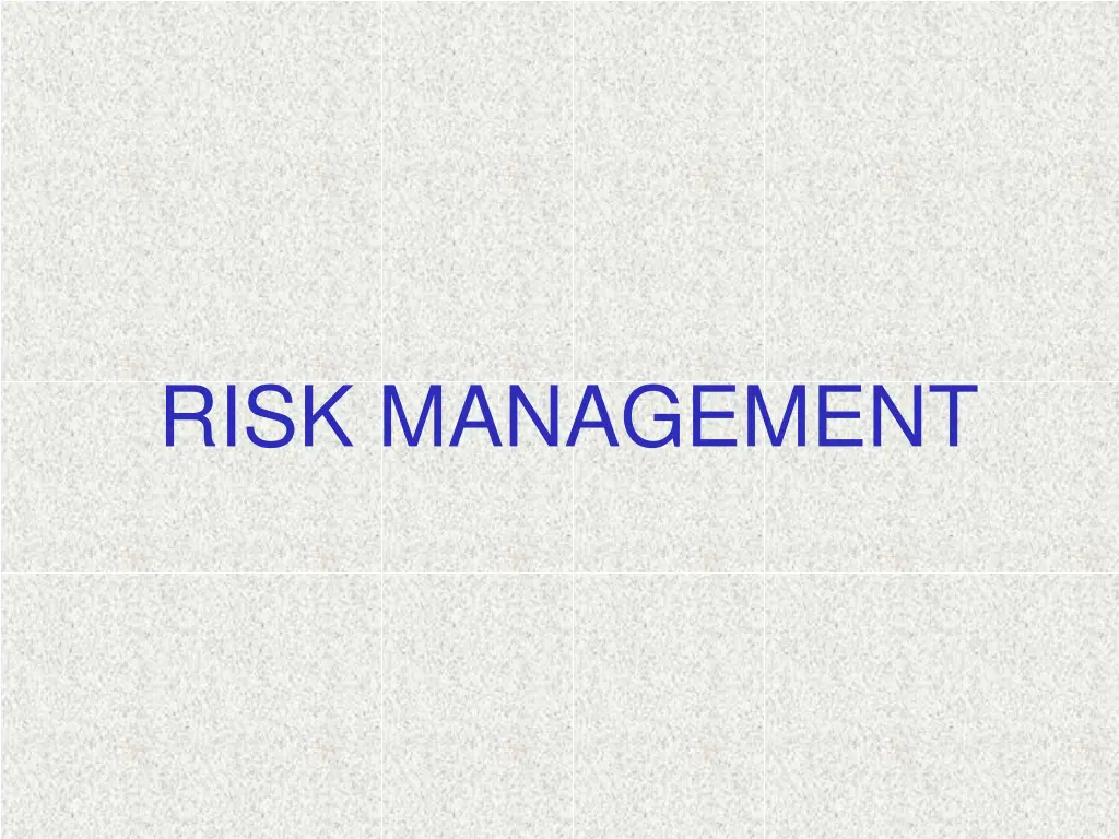 risk management