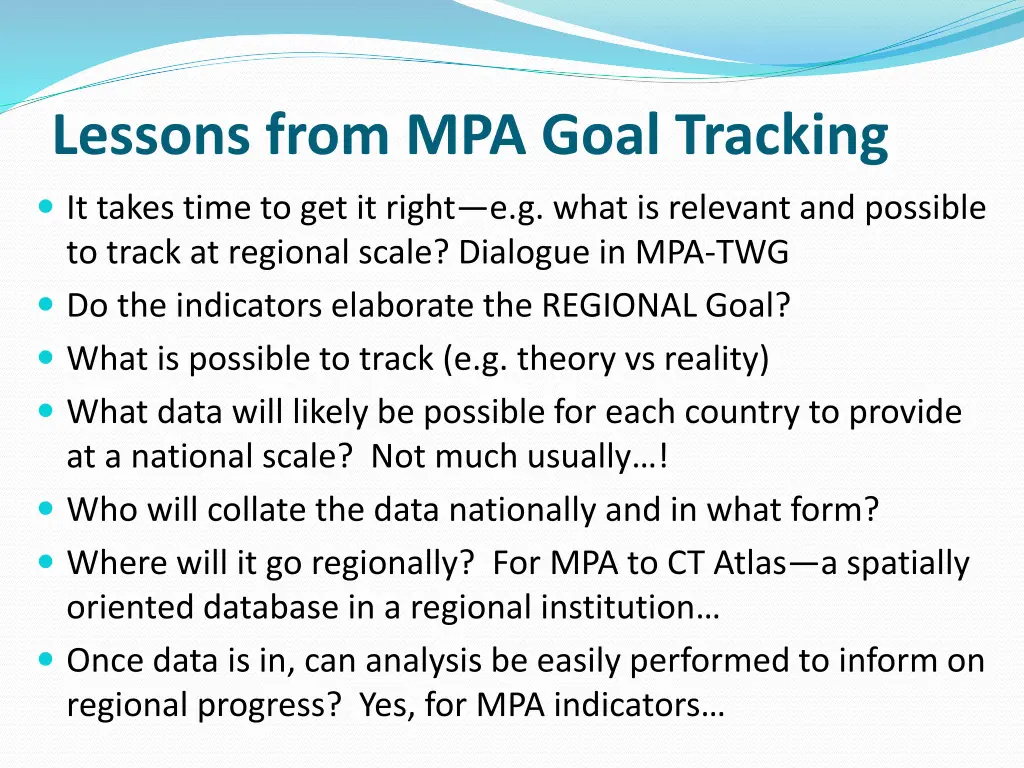 lessons from mpa goal tracking