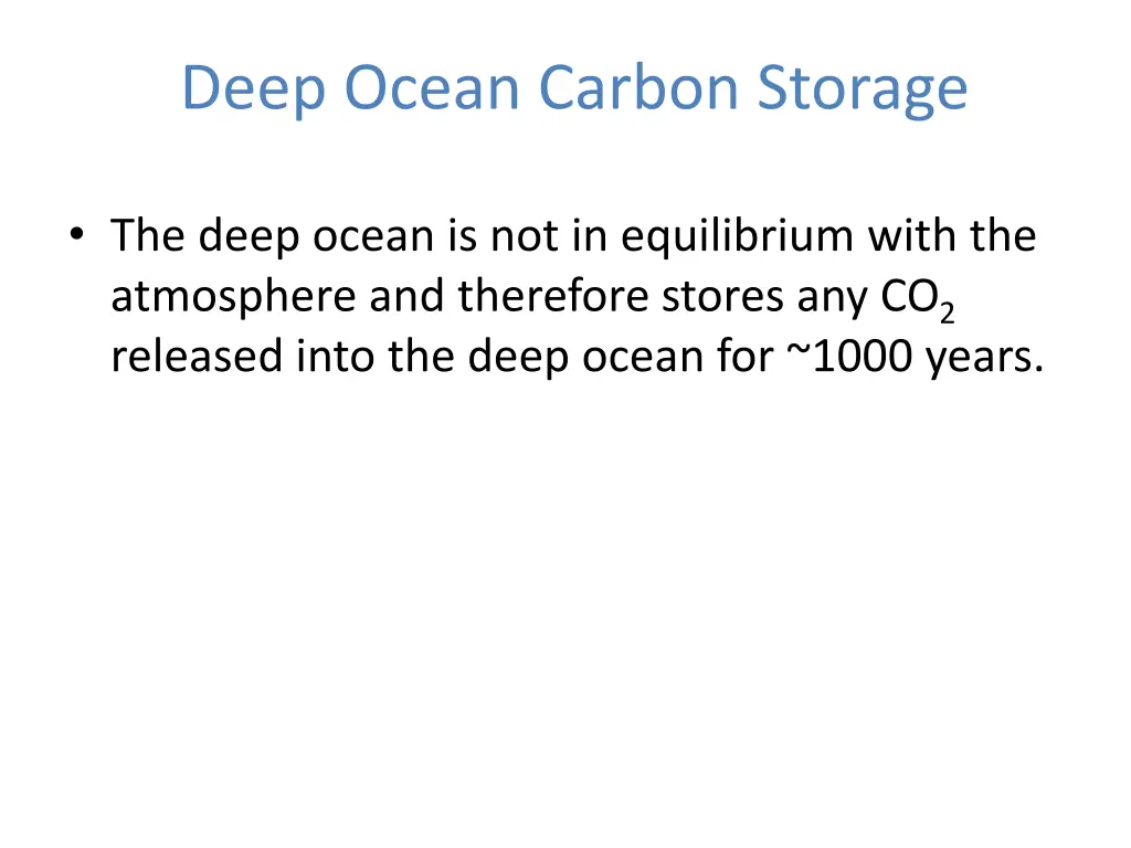 deep ocean carbon storage