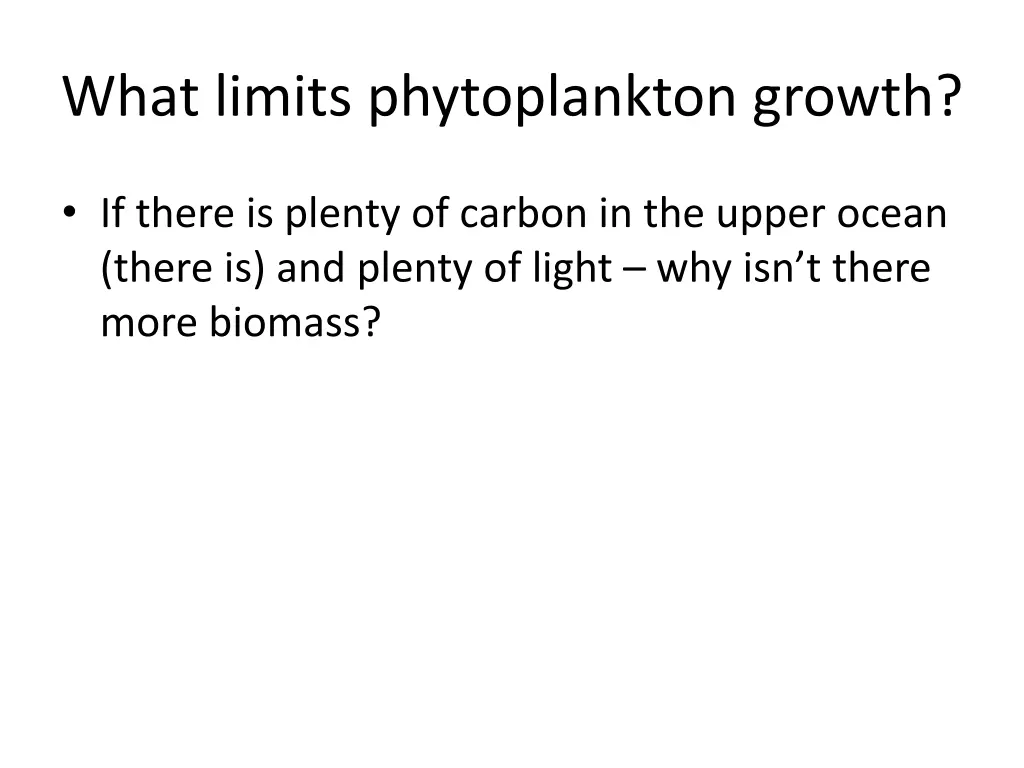 what limits phytoplankton growth