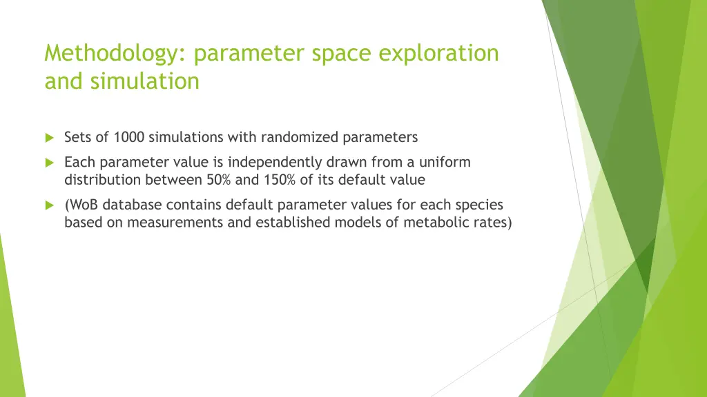 methodology parameter space exploration